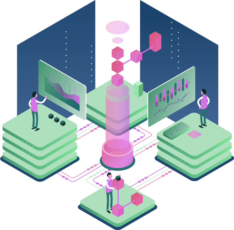 Illustration of IT systems support and consulting